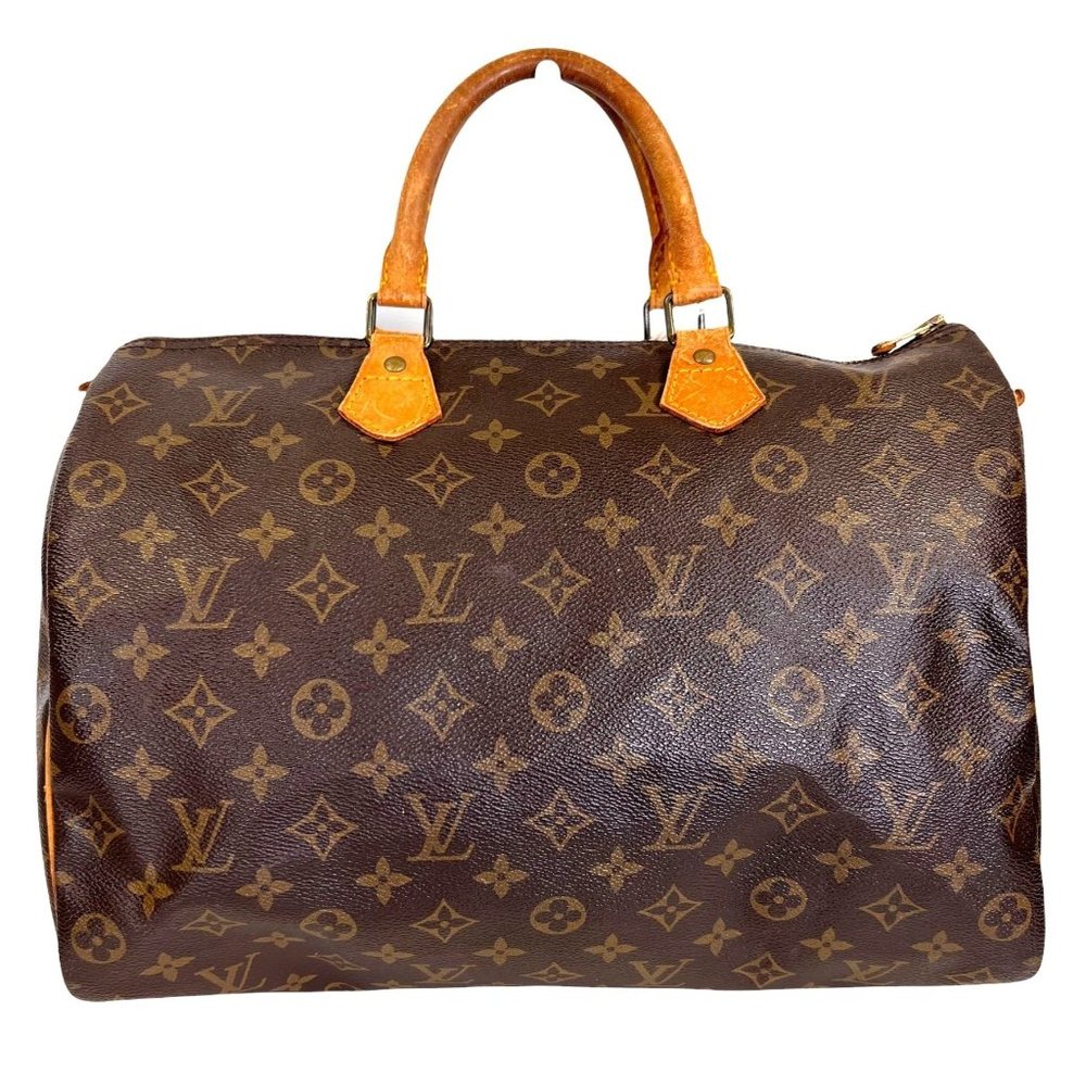 Authentic Louis Vuitton Satchel Bag Speedy 35 Monogram Used LV Handbag Vintage